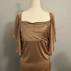 The Limited gold Satin Blouse